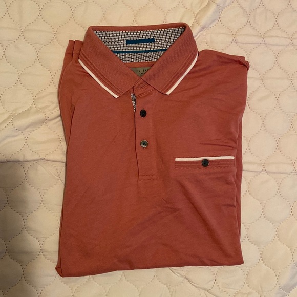 Men’s Ted Baker London Polo, Pink, Size = 3 (M), NWOT - Picture 1 of 4